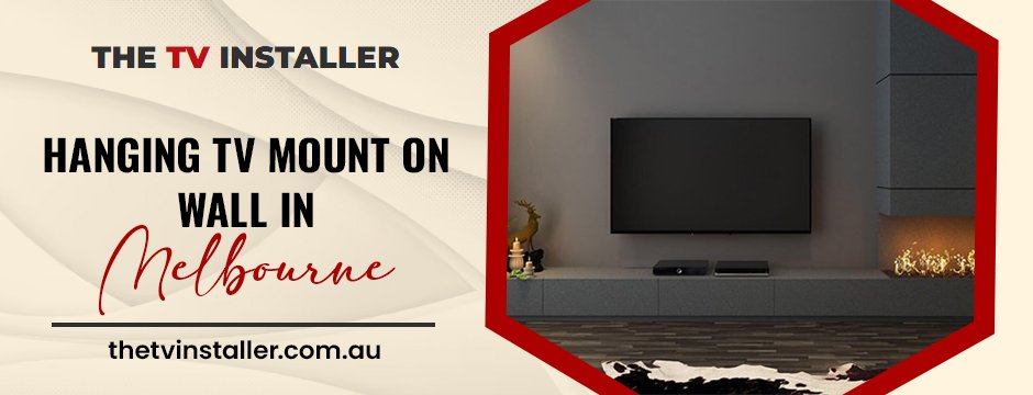 hanging tv mount on wall in Melbourne